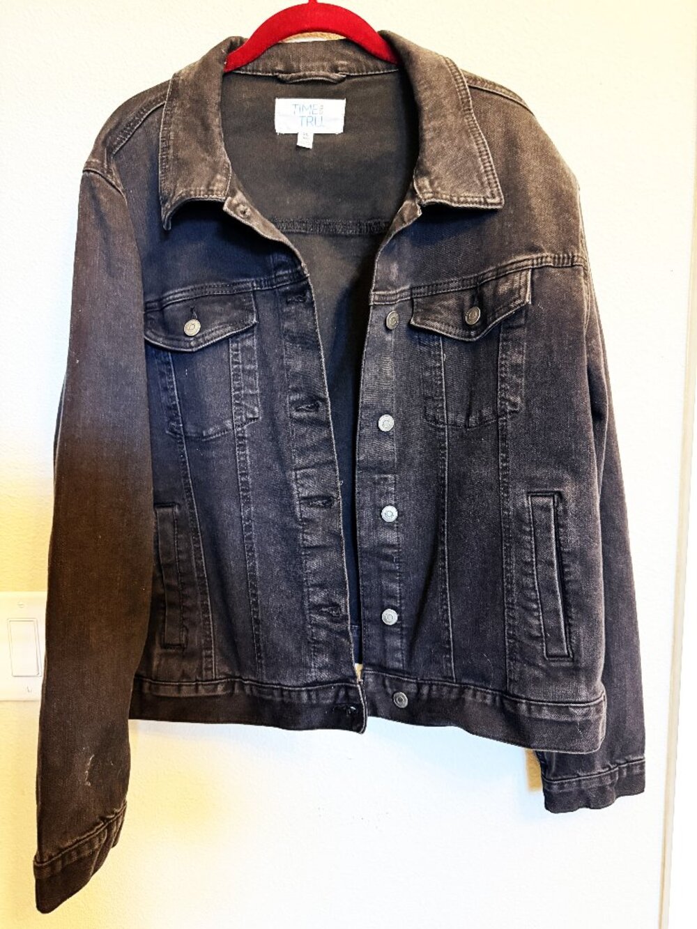 TIME & TRU Black Jean Jacket-XXL ( 20)